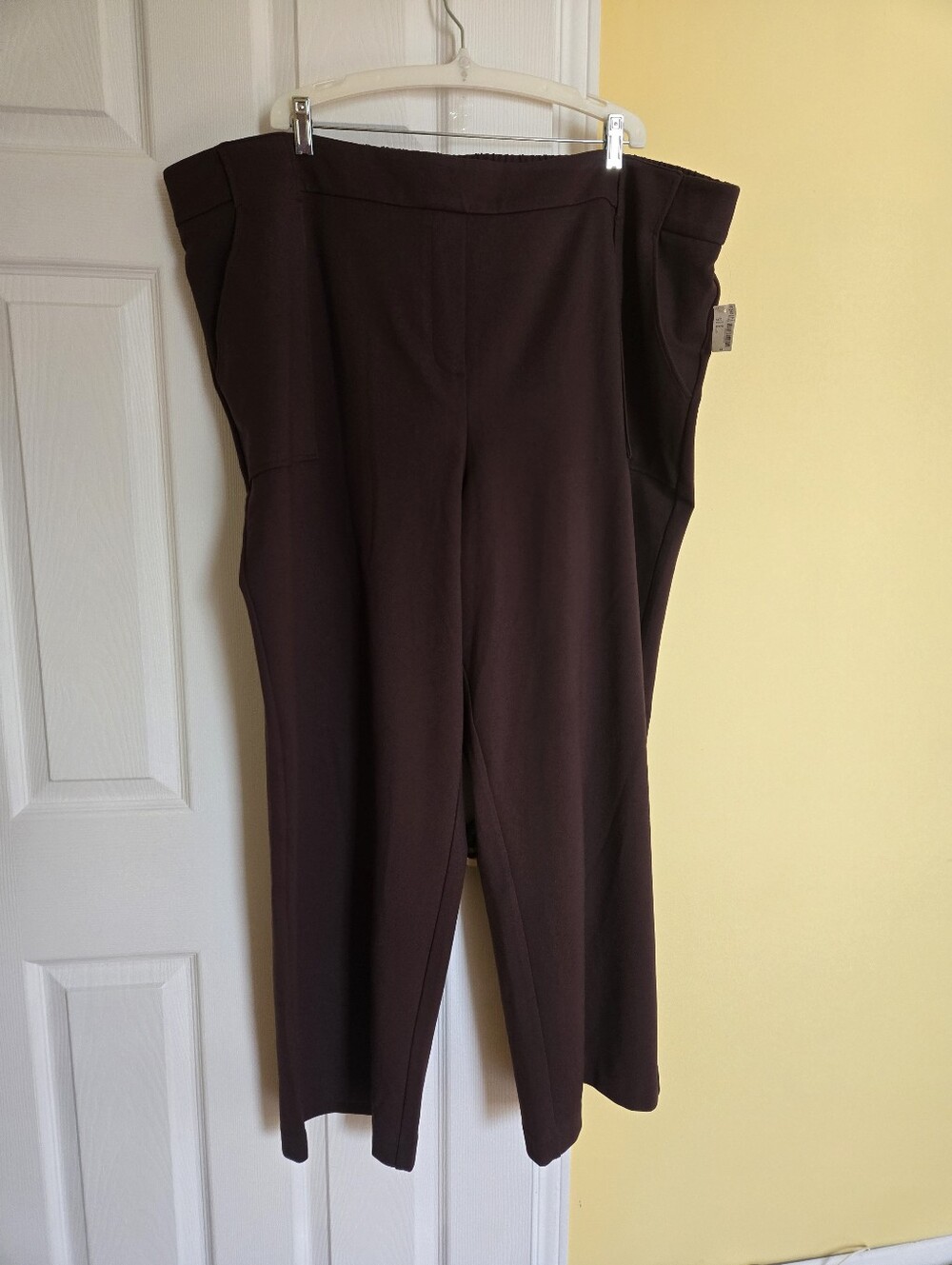 🐻PENNINGTONS Women's Dark Brown Ponte Knit Pull-On Pants